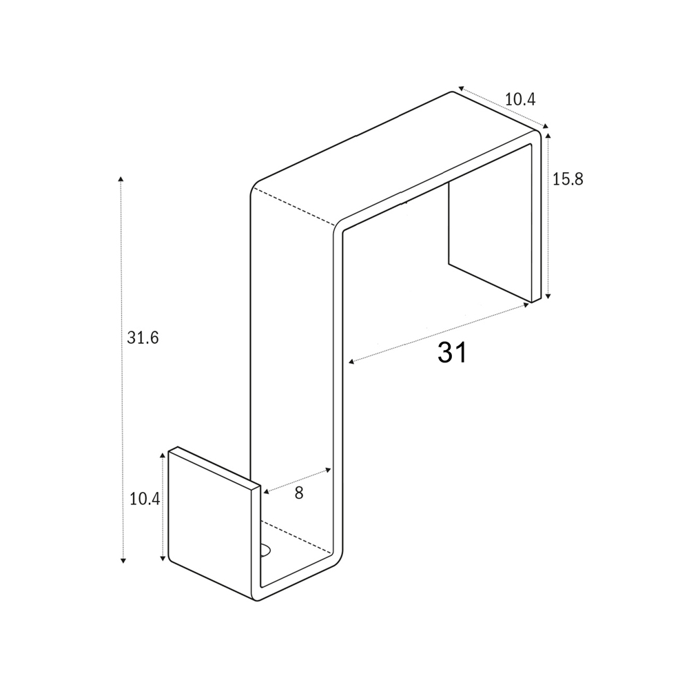 STAS Trennwandhaken Randleistenhaken
