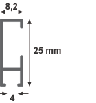 Bilderschiene cliprail Profil