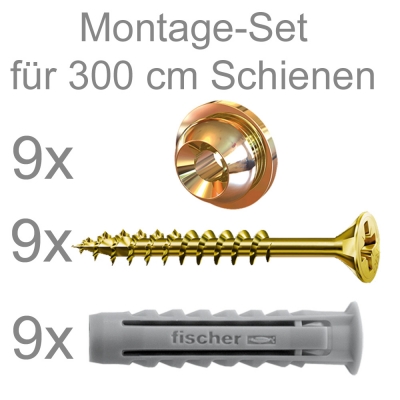 Montageset für 3-Meter Bilderschienen