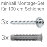 Montageset für 1-Meter minirail Bilderschiene